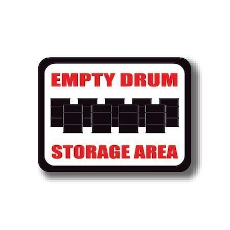 Ergomat 30in x 21in RECTANGLE SIGNS - Empty Drum Storage Area DSV-SIGN 630 #0348 -UEN